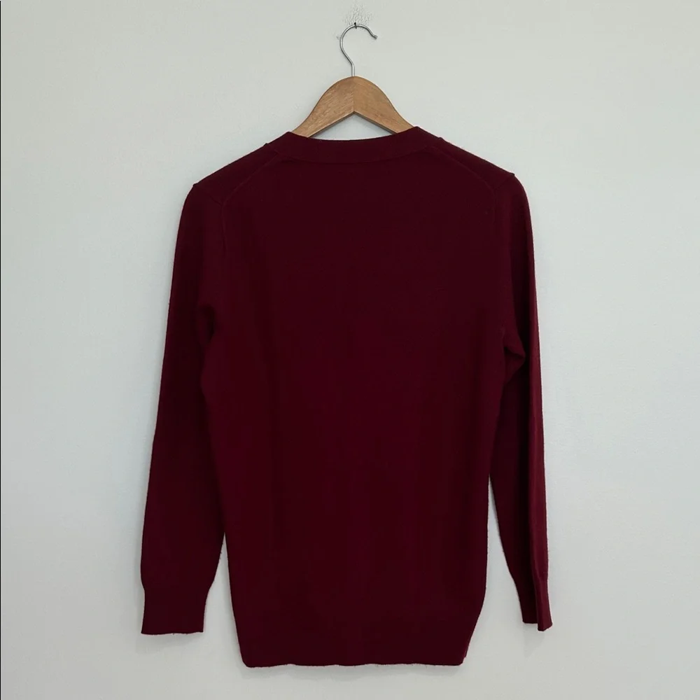 J. Crew Burgundy V-Neck Button‎ Front Cardigan